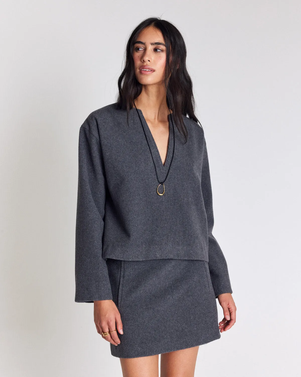 Deva skirt, ash grey sold by Balzac Paris product image thumbnail 4