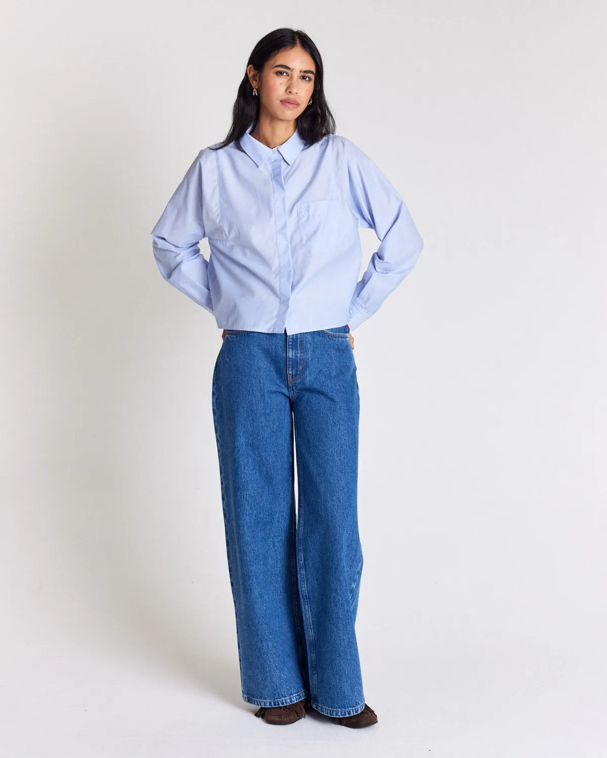 Sky blue Eustache shirt sold by Balzac Paris product image thumbnail 3