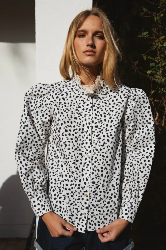 Chance black spotted print shirt sold by Balzac Paris