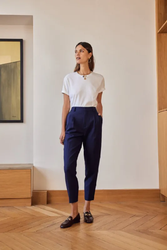 Navy Abramo pants sold by Balzac Paris