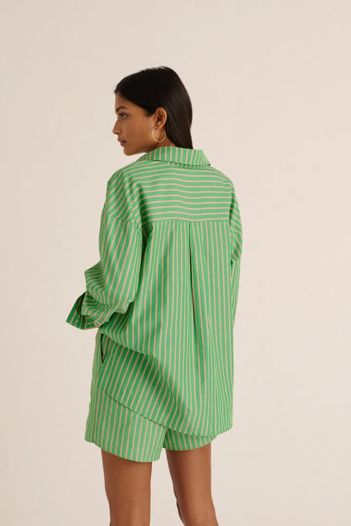 Hector shirt with green and orange stripes sold by Balzac Paris product image thumbnail 3