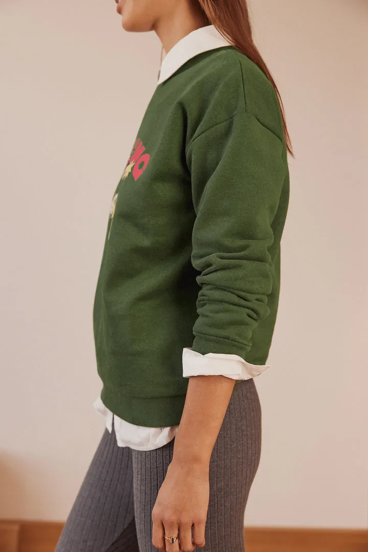 Harlow Dancing Queen fir green sweatshirt sold by Balzac Paris product image thumbnail 3