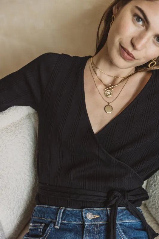 Black Maggie top sold by Balzac Paris