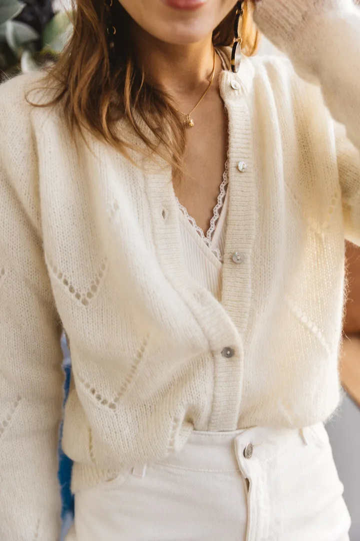 Ecru Caleb cardigan sold by Balzac Paris product image thumbnail 3