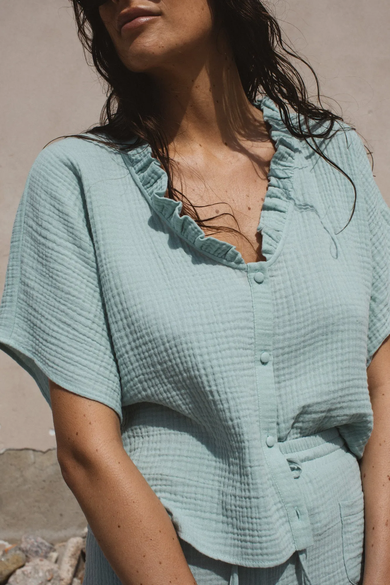 Water green Gropius shirt sold by Balzac Paris