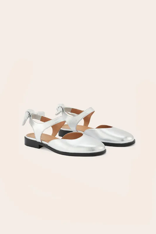 Silver Terence sandals sold by Balzac Paris