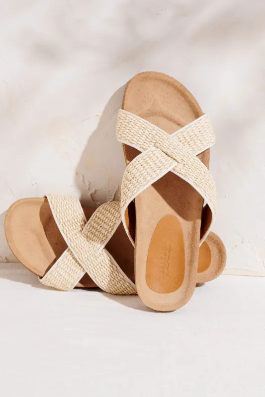 Ecru Hajar sandals sold by Balzac Paris