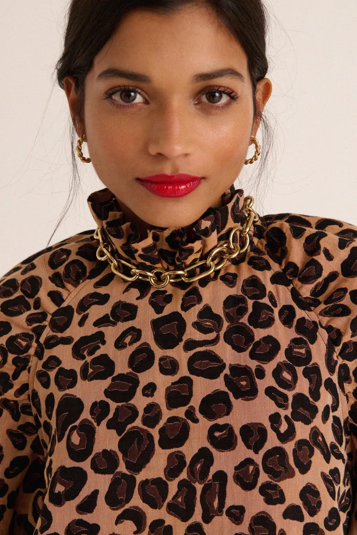Golden Hélène necklace sold by Balzac Paris