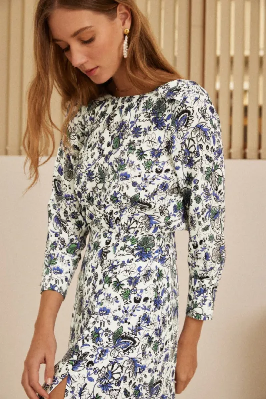Flower Garden Print Serene Dress sold by Balzac Paris