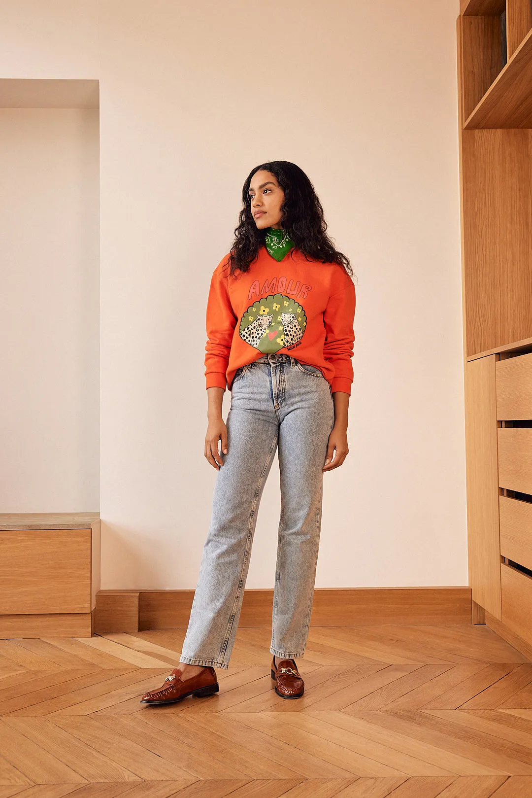 Harlow Sweatshirt Leo Love Orange sold by Balzac Paris product image thumbnail 3