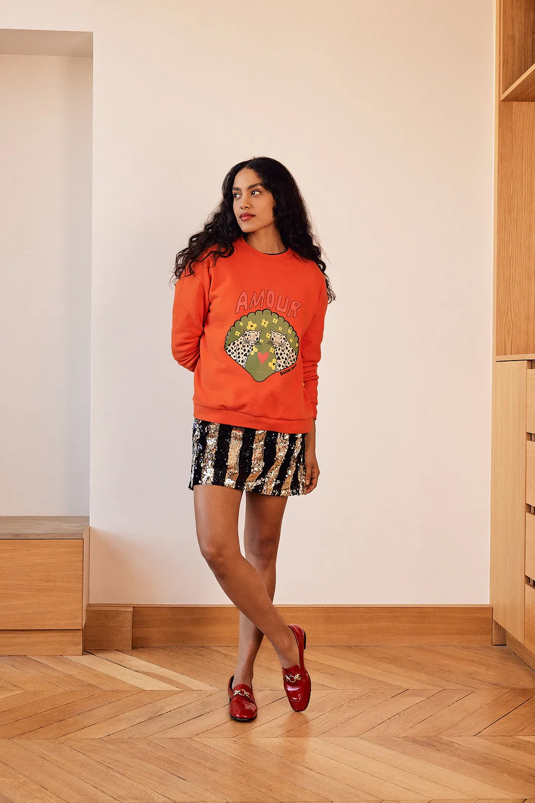 Harlow Sweatshirt Leo Love Orange sold by Balzac Paris product image thumbnail 2