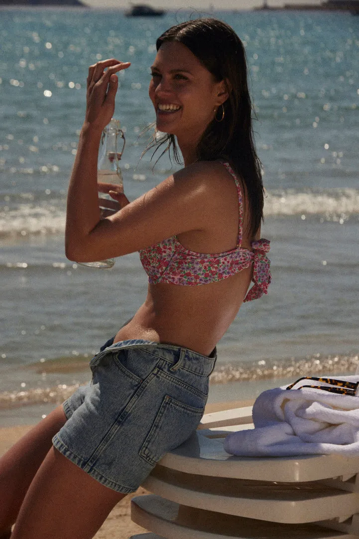 Gardenia floral print bikini top sold by Balzac Paris product image thumbnail 4