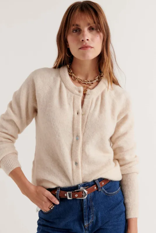 Cardigan Come natural white sold by Balzac Paris