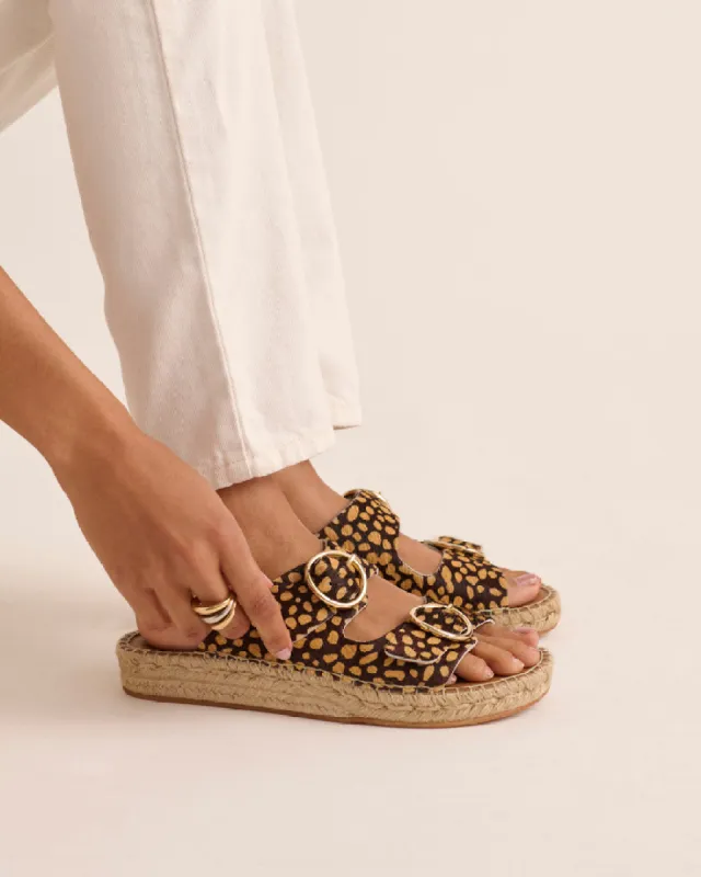Sand Speckled Sunflower Sandals made by Balzac Paris