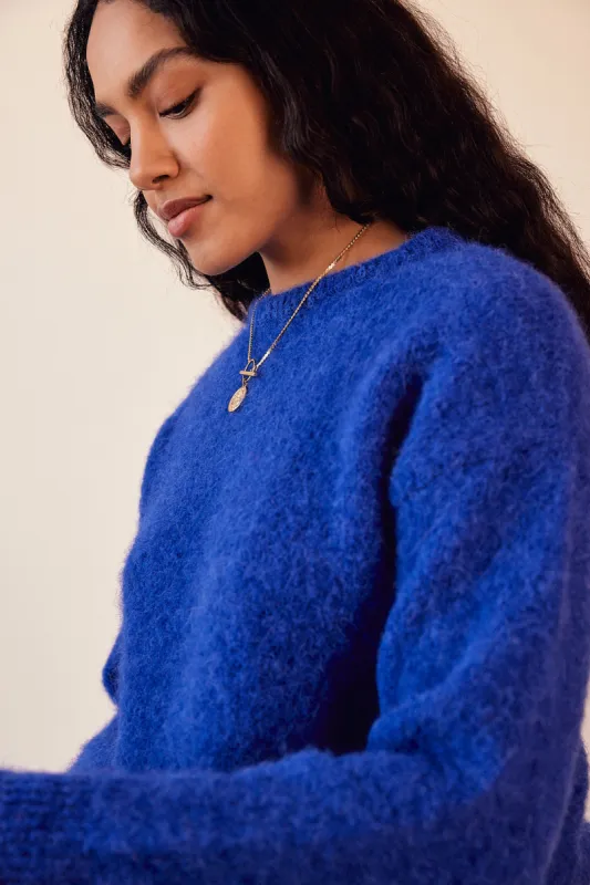 Royal blue Doudou sweater sold by Balzac Paris
