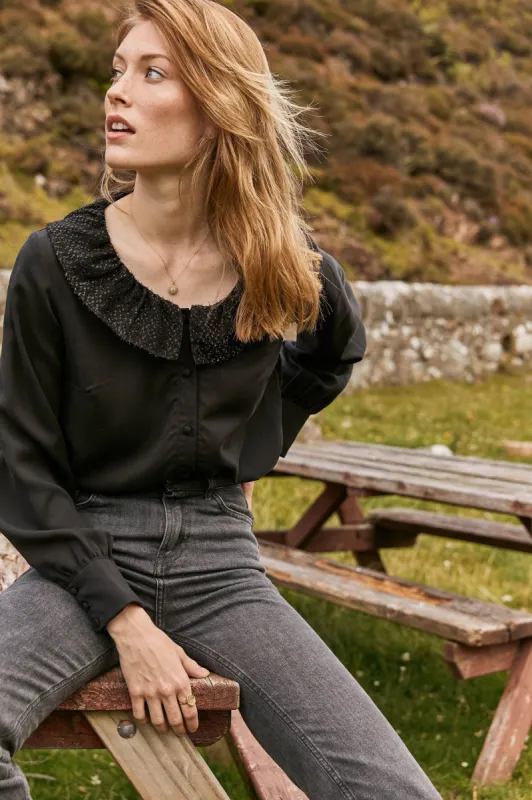 Black Liliana blouse sold by Balzac Paris