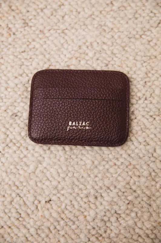 Burgundy Cyrill card holder sold by Balzac Paris