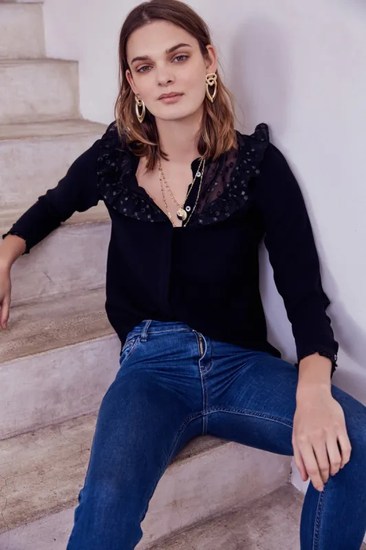 Black Olivia blouse sold by Balzac Paris