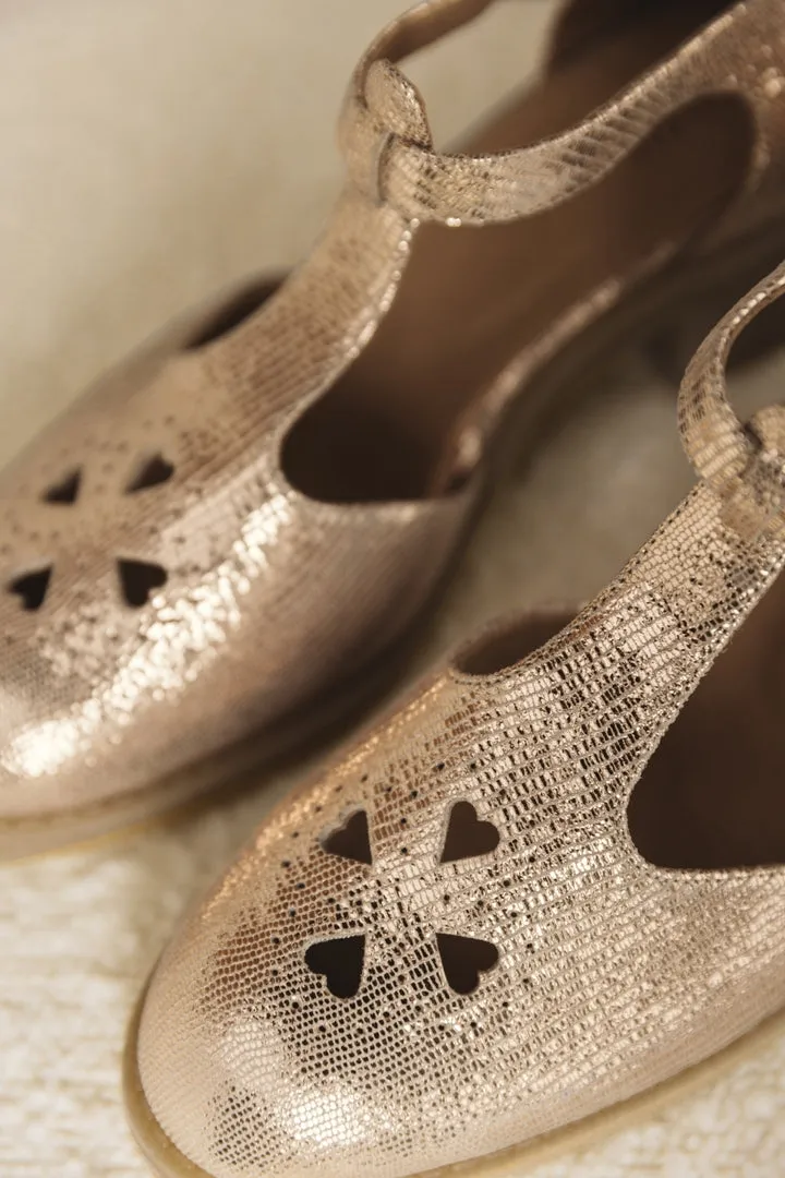 pink metallic embossed rosie sandals sold by Balzac Paris product image thumbnail 5