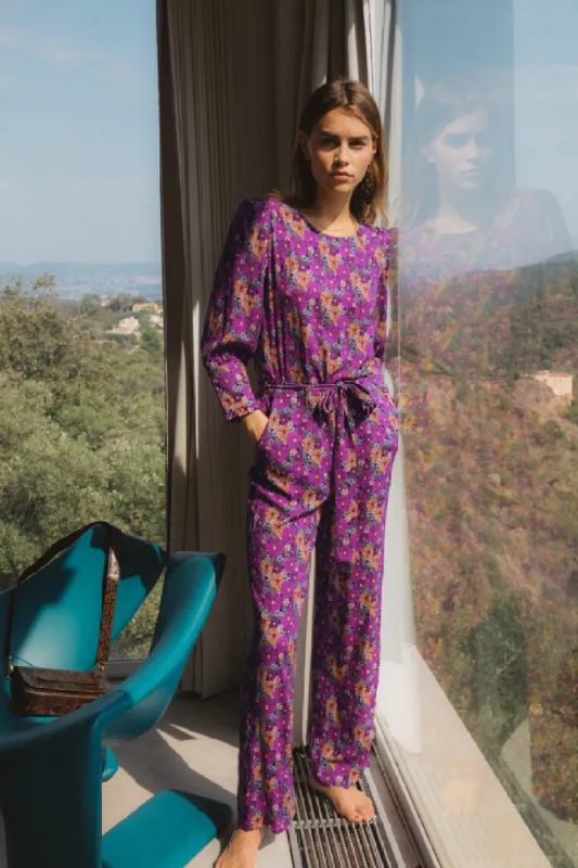 Sixties floral print Groove jumpsuit sold by Balzac Paris