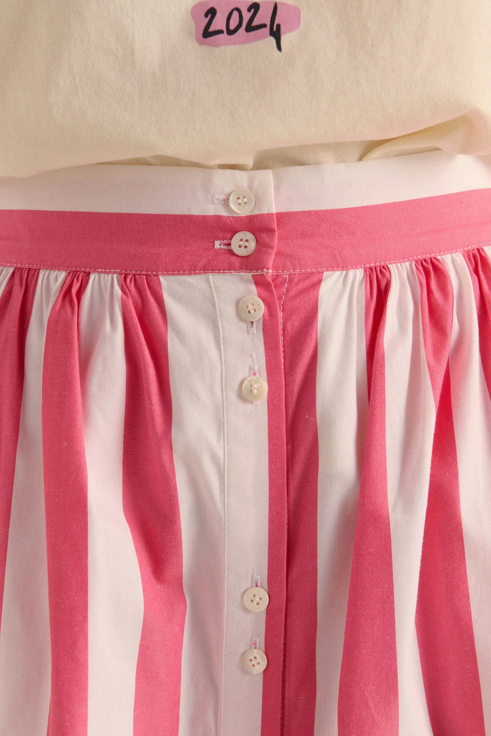 Sally skirt pink stripes sold by Balzac Paris product image thumbnail 4
