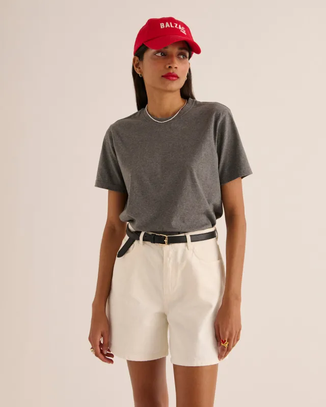 Charcoal gray Bree t-shirt sold by Balzac Paris