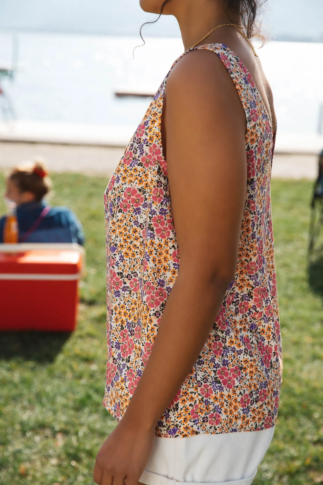 Top Max printed with solar flowers sold by Balzac Paris product image thumbnail 3