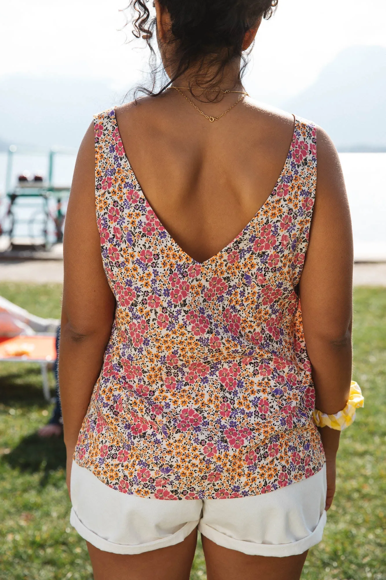 Top Max printed with solar flowers sold by Balzac Paris product image thumbnail 2