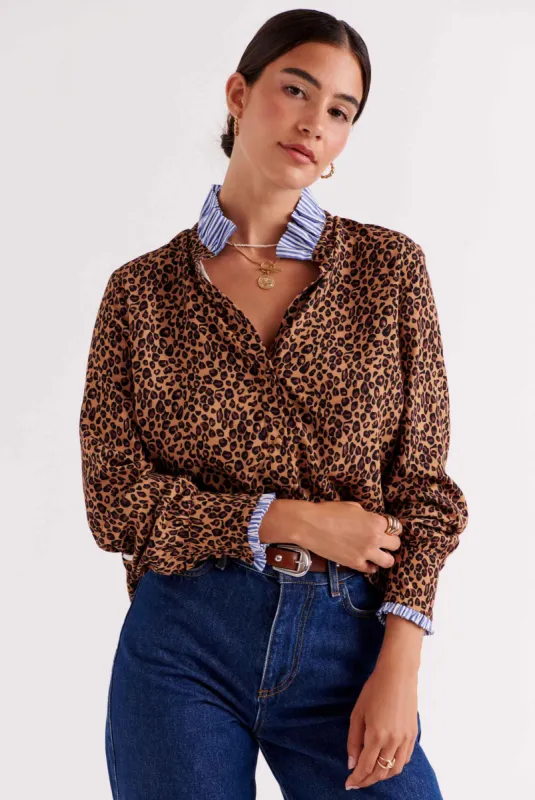 Mina leopard shirt sold by Balzac Paris