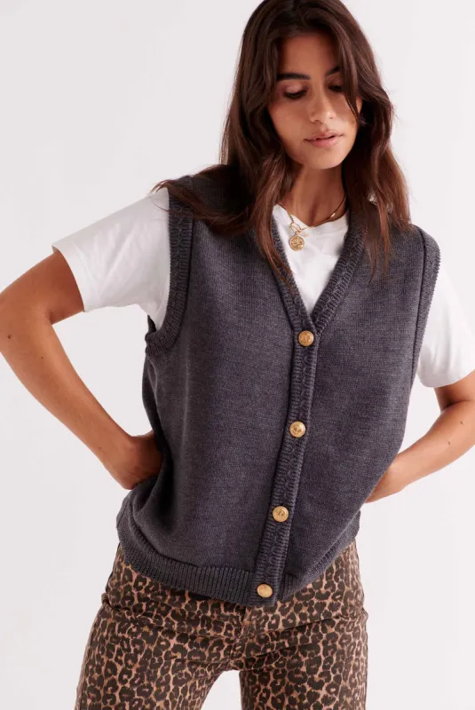 Grey Constant Vest sold by Balzac Paris