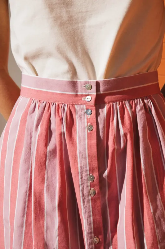 Sally pink striped skirt sold by Balzac Paris