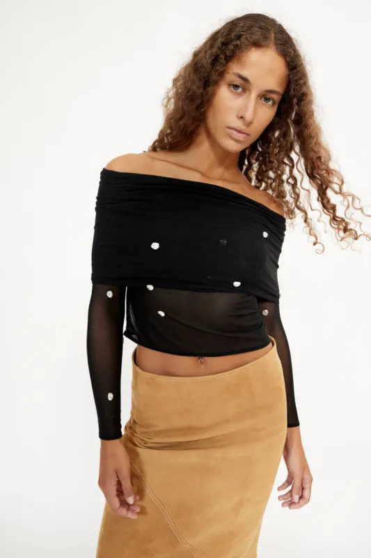 fishnet top night sold by Musier Paris