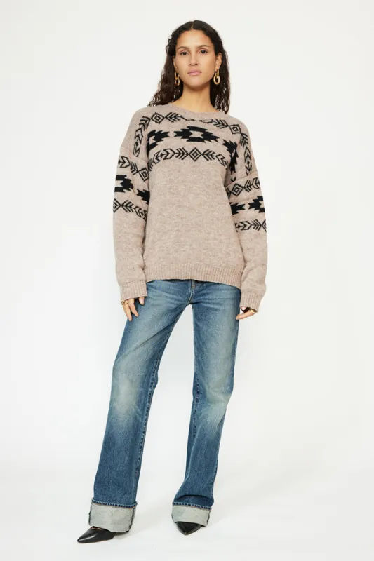 jacquard sweater maroon sold by Musier Paris