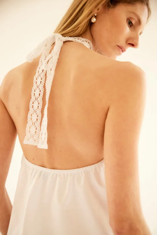 halter top pizzo sold by Musier Paris