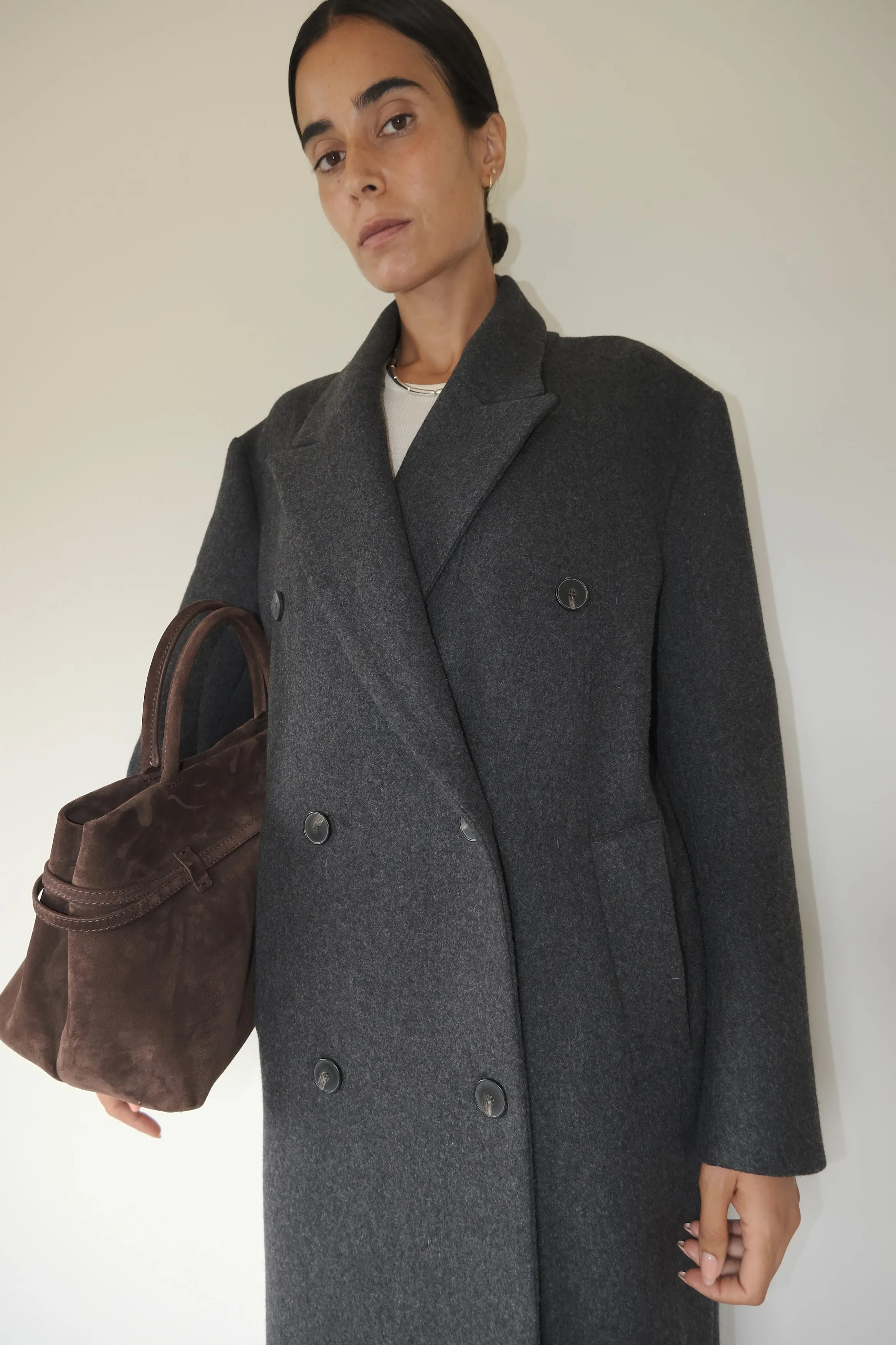 grey long coat superflu sold by Musier Paris product image thumbnail 2