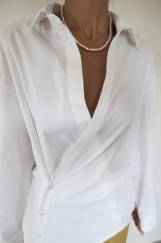 asymmetrical shirt keren sold by Musier Paris