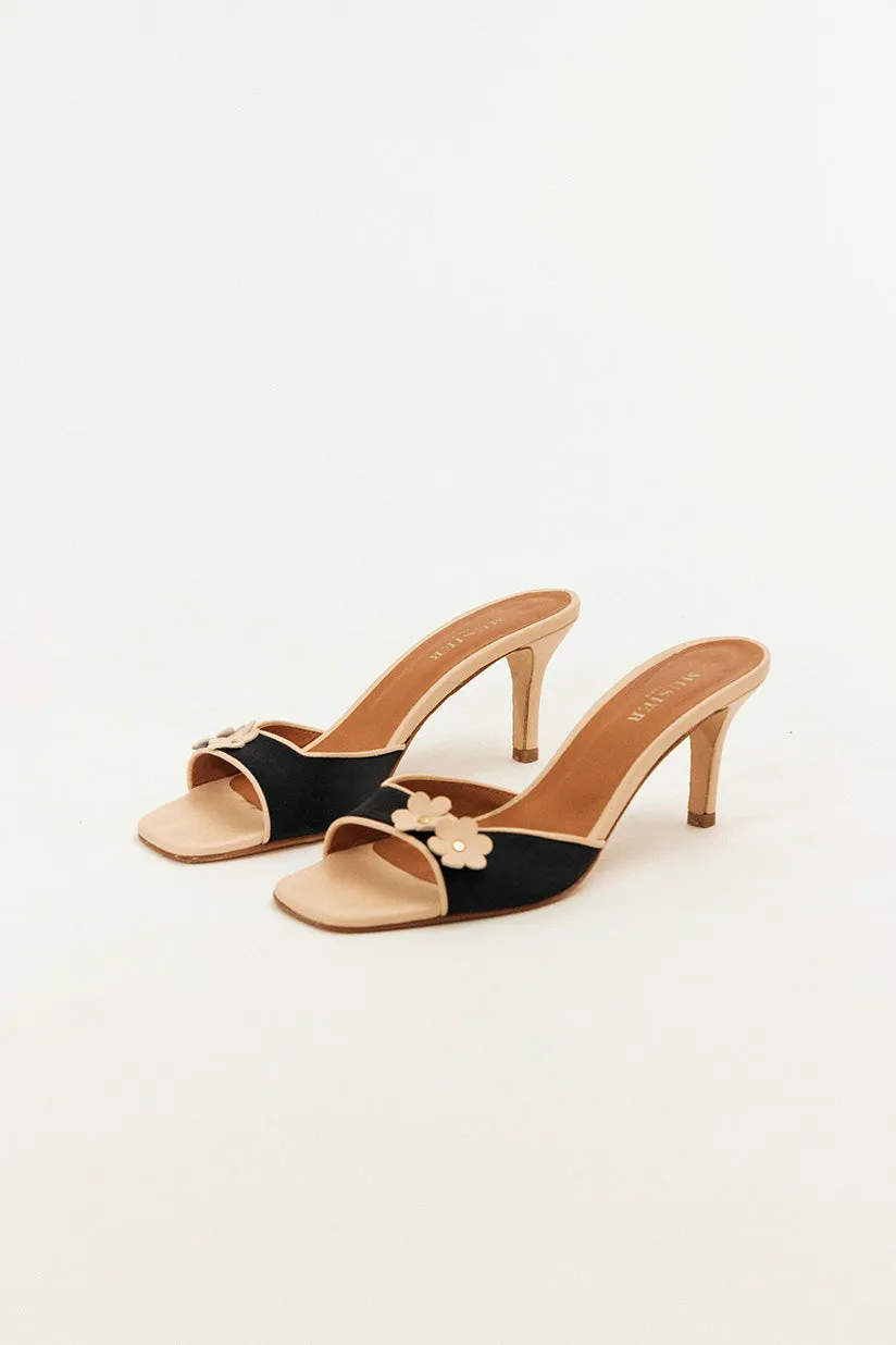 satin mules canaries sold by Musier Paris product image thumbnail 3