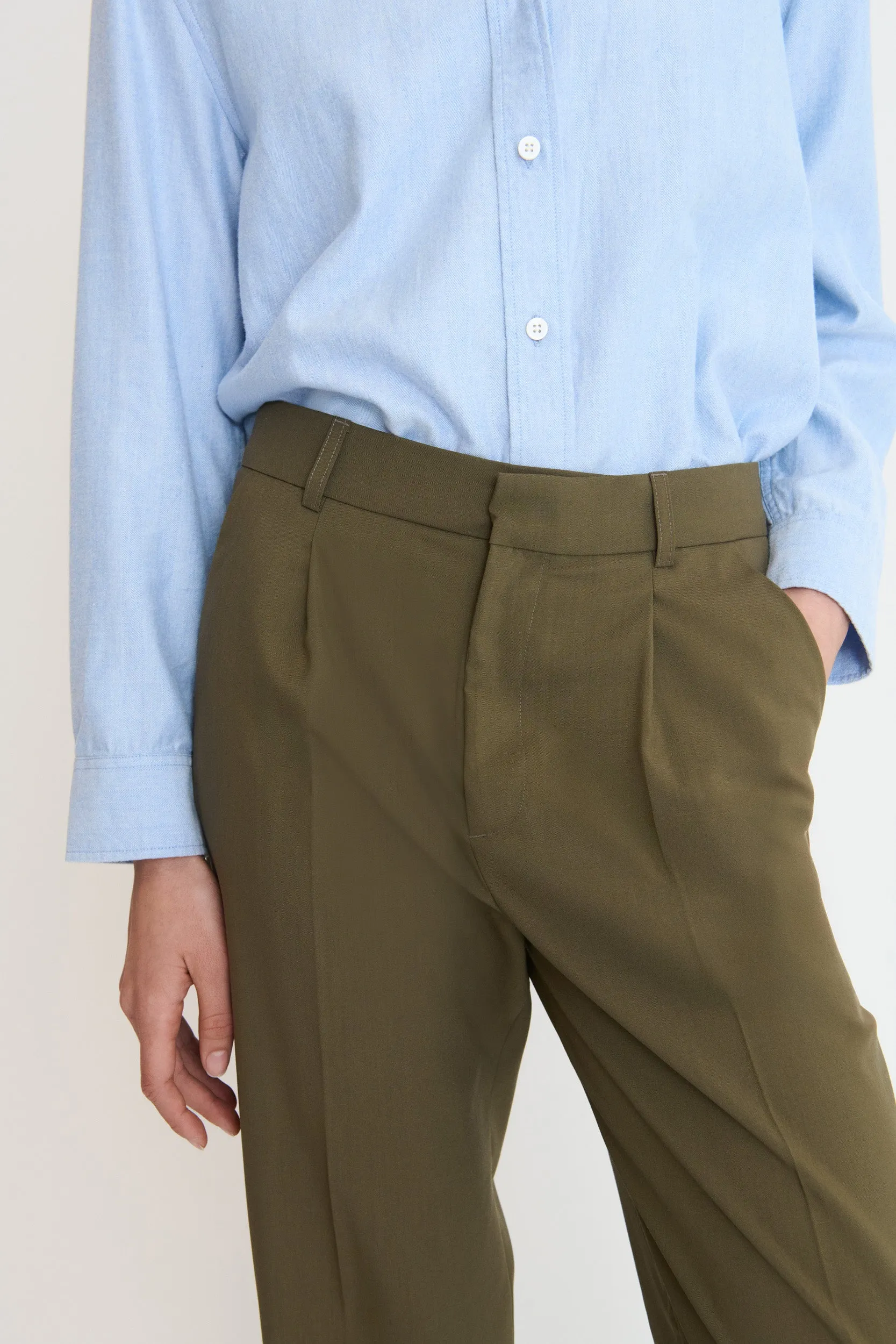 Julia Taupe Trousers sold by Musier Paris product image thumbnail 3