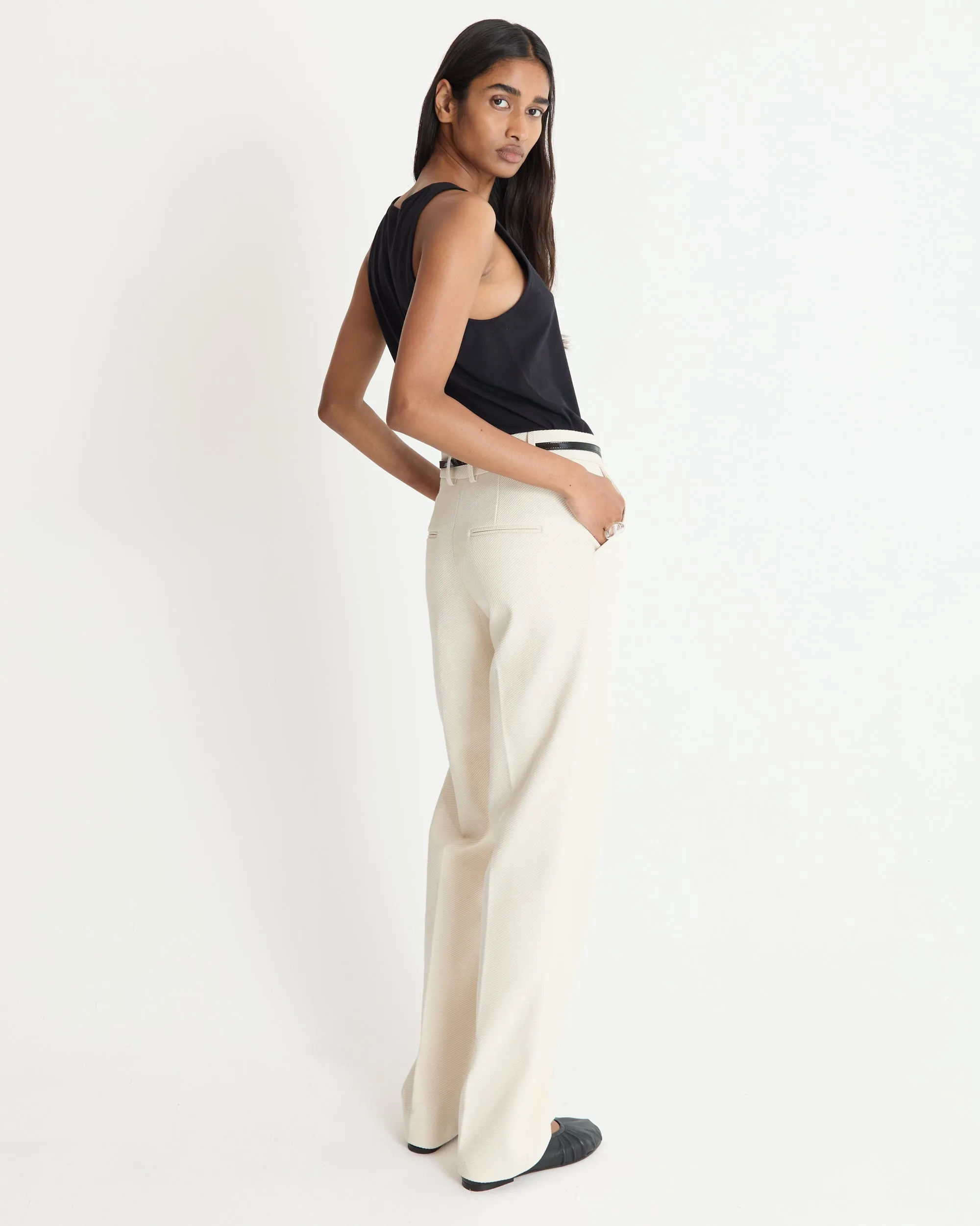 Julia Ecru Trousers sold by Musier Paris product image thumbnail 2