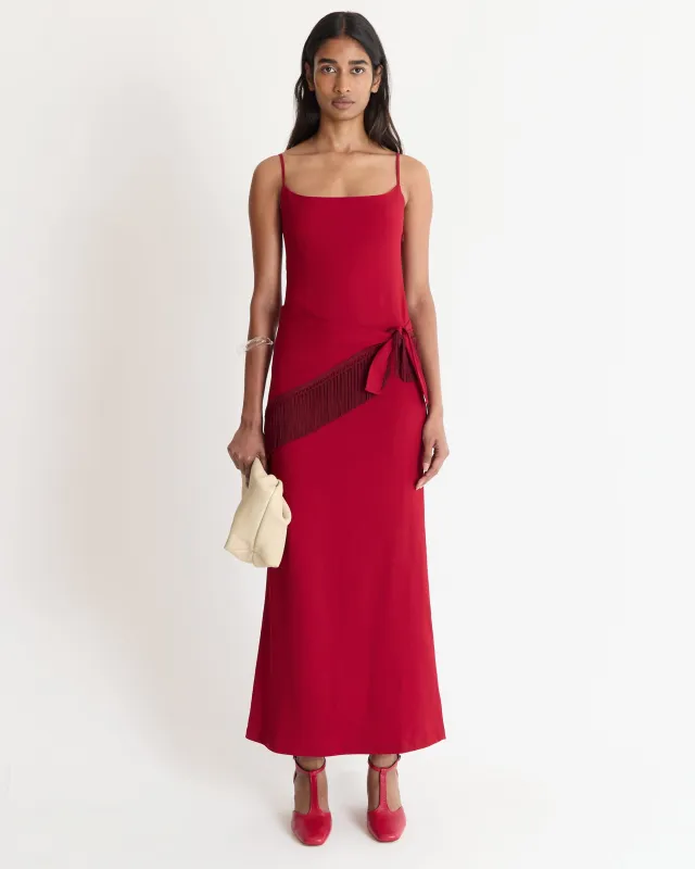 Avola Red Dress made by Musier Paris