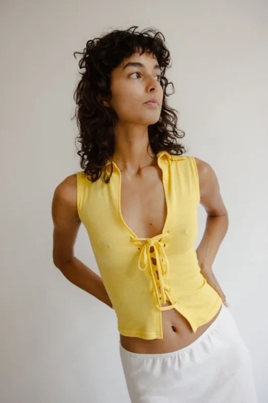 Jersey lace-up top Portcros  sold by Musier Paris