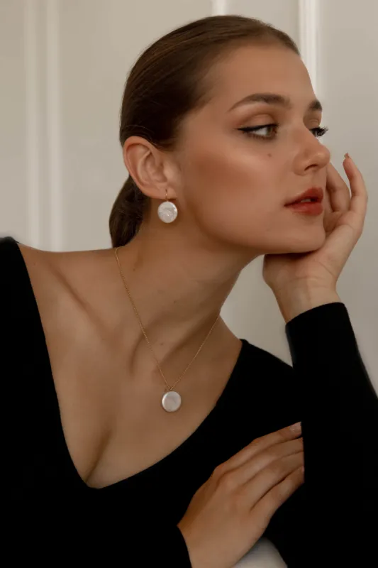 Clair de Lune Pearl Earrings sold by GAALA