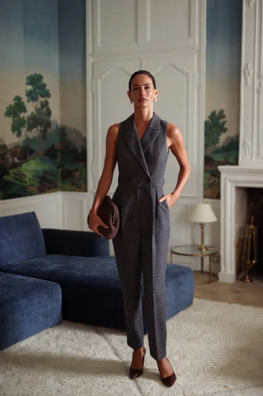 Elliot Sleeveless Collared Jumpsuit sold by GAALA