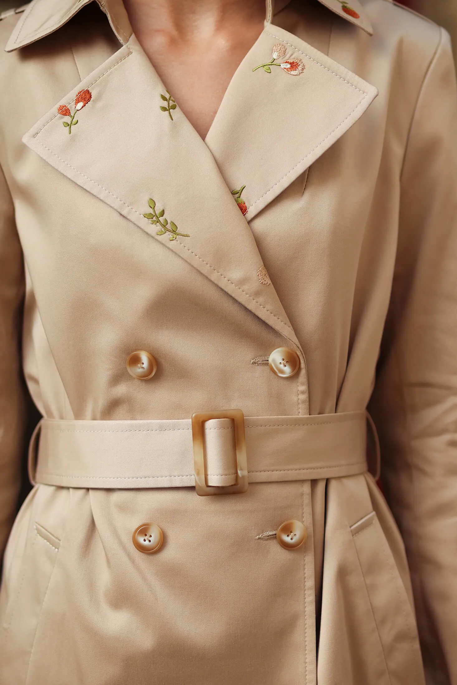 Nica Embroidered Trench Coat sold by GAALA product image thumbnail 5