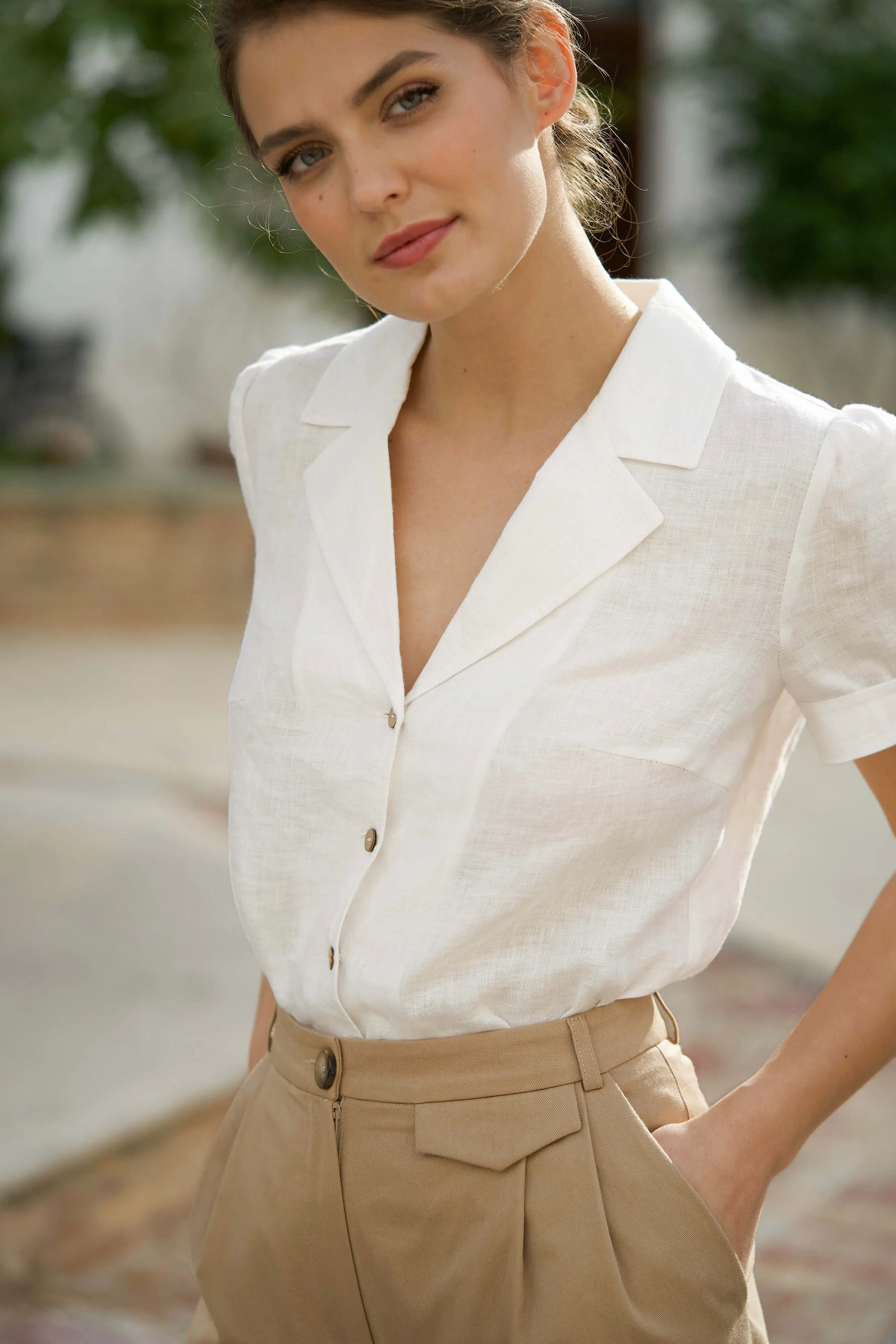 Jessie Linen Blouse sold by GAALA product image thumbnail 5