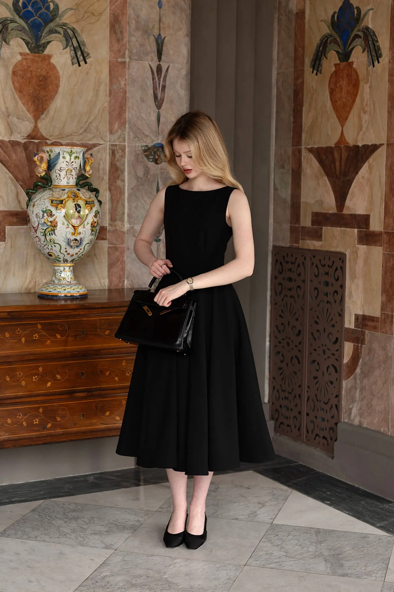 Louise A line Midi Dress sold by GAALA product image thumbnail 2