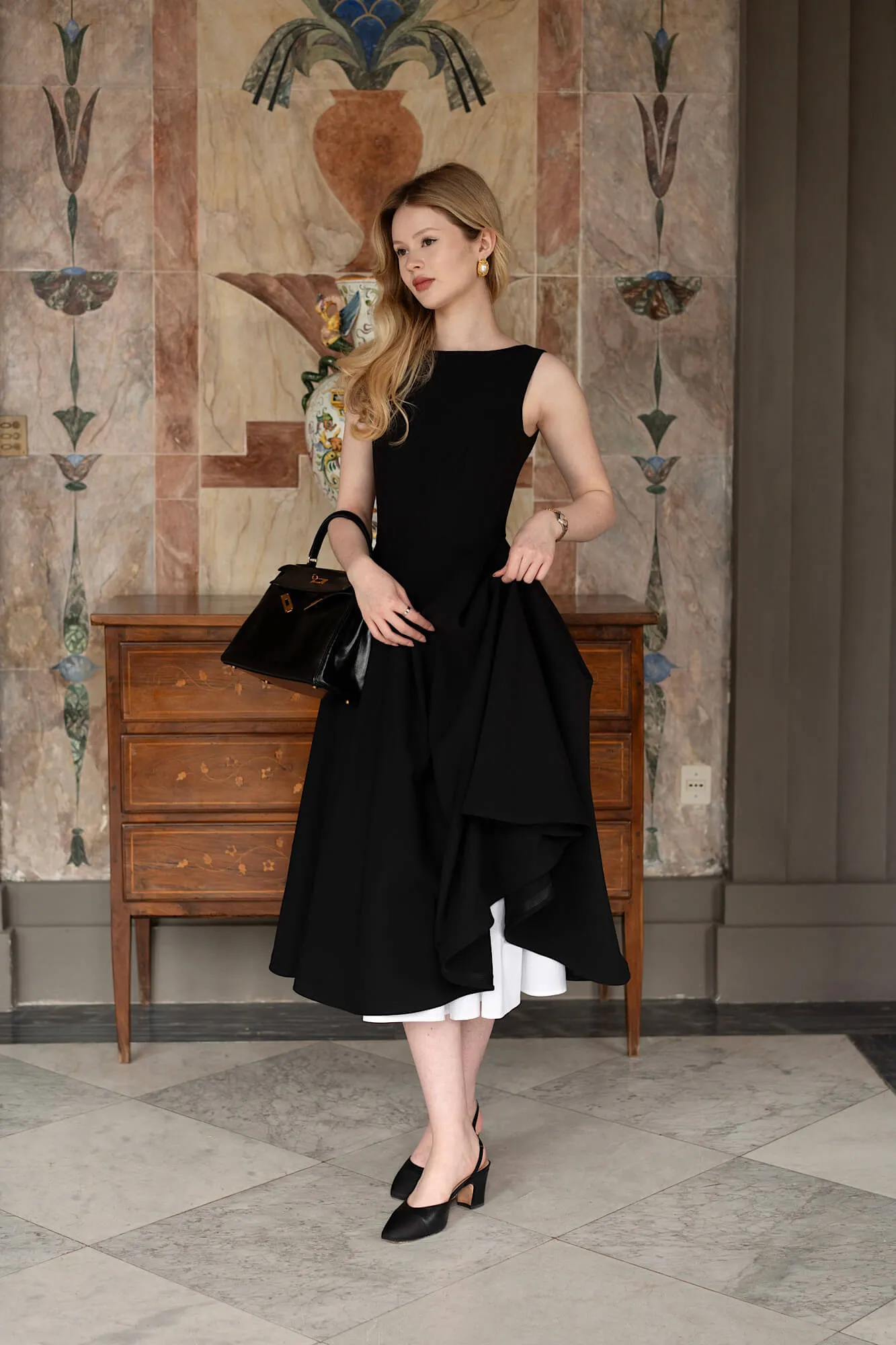 Louise A line Midi Dress sold by GAALA product image thumbnail 4