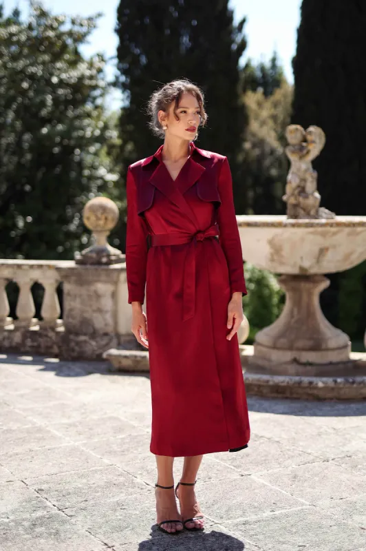 Cameron Satin Trenchcoat sold by GAALA