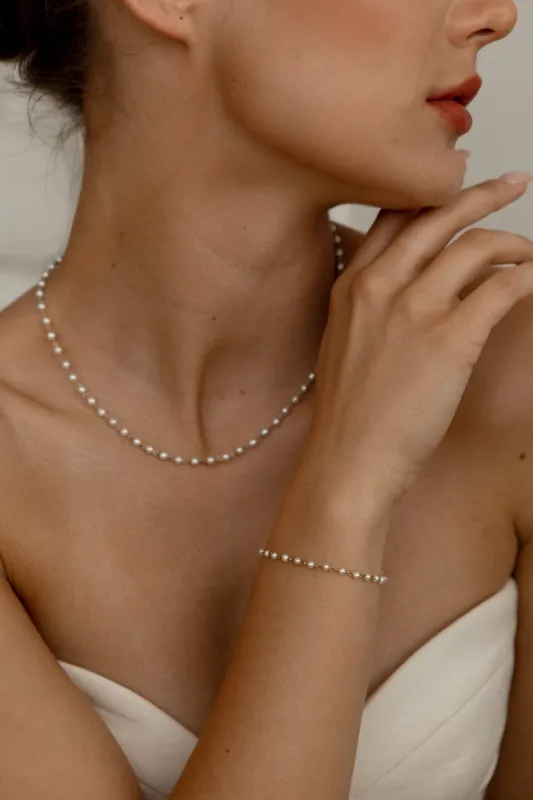 Audrey Pearl Station Bracelet made by GAALA