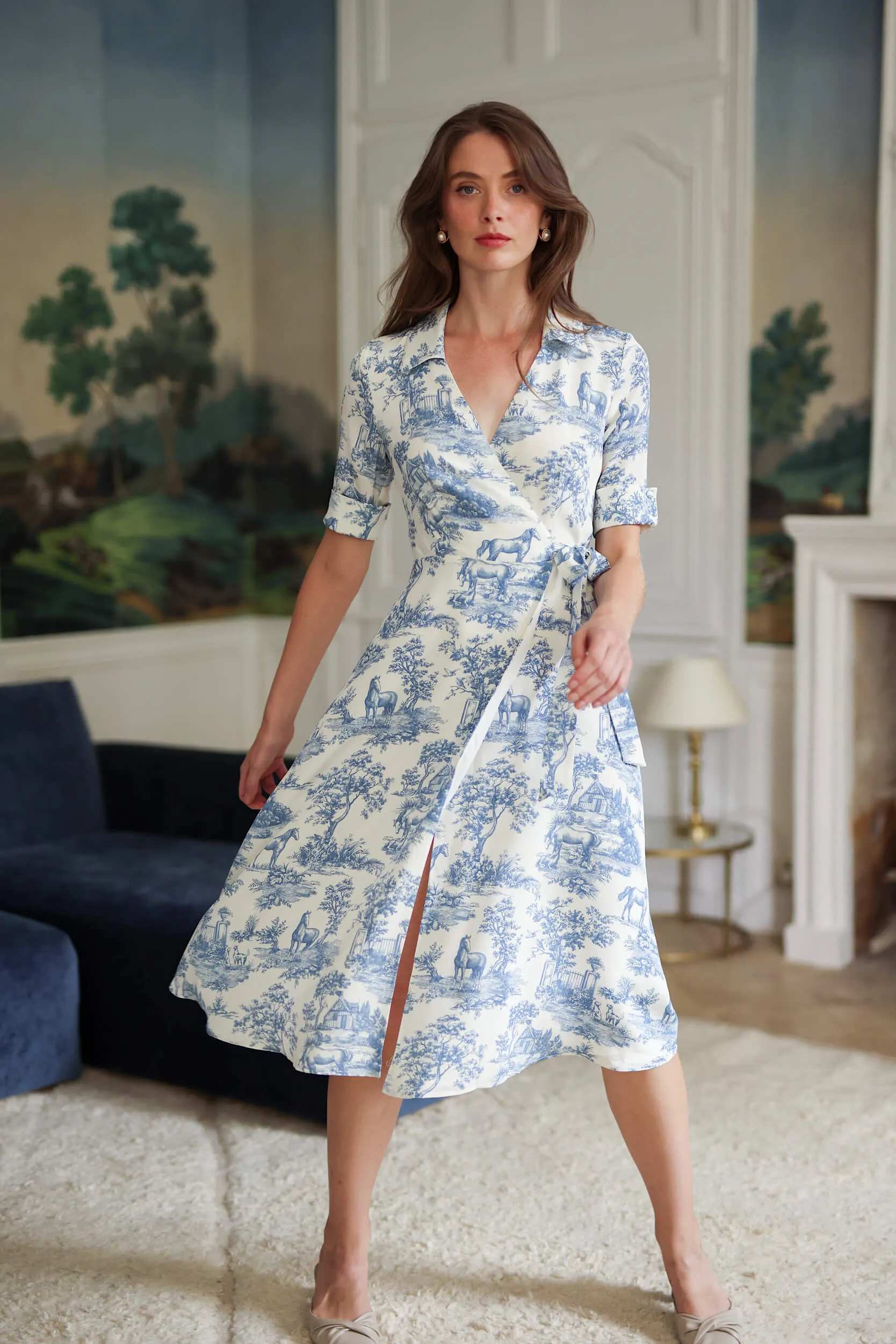 Elsie Toile De Jouy Dress sold by GAALA product image thumbnail 2